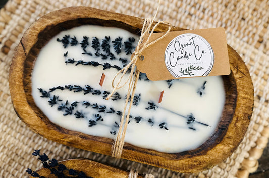 Botanical Dough Bowl Soy Candle-Lavender & Sage