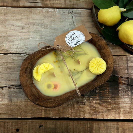 Botanical Dough Bowl Soy Candle-Lemon Chiffon