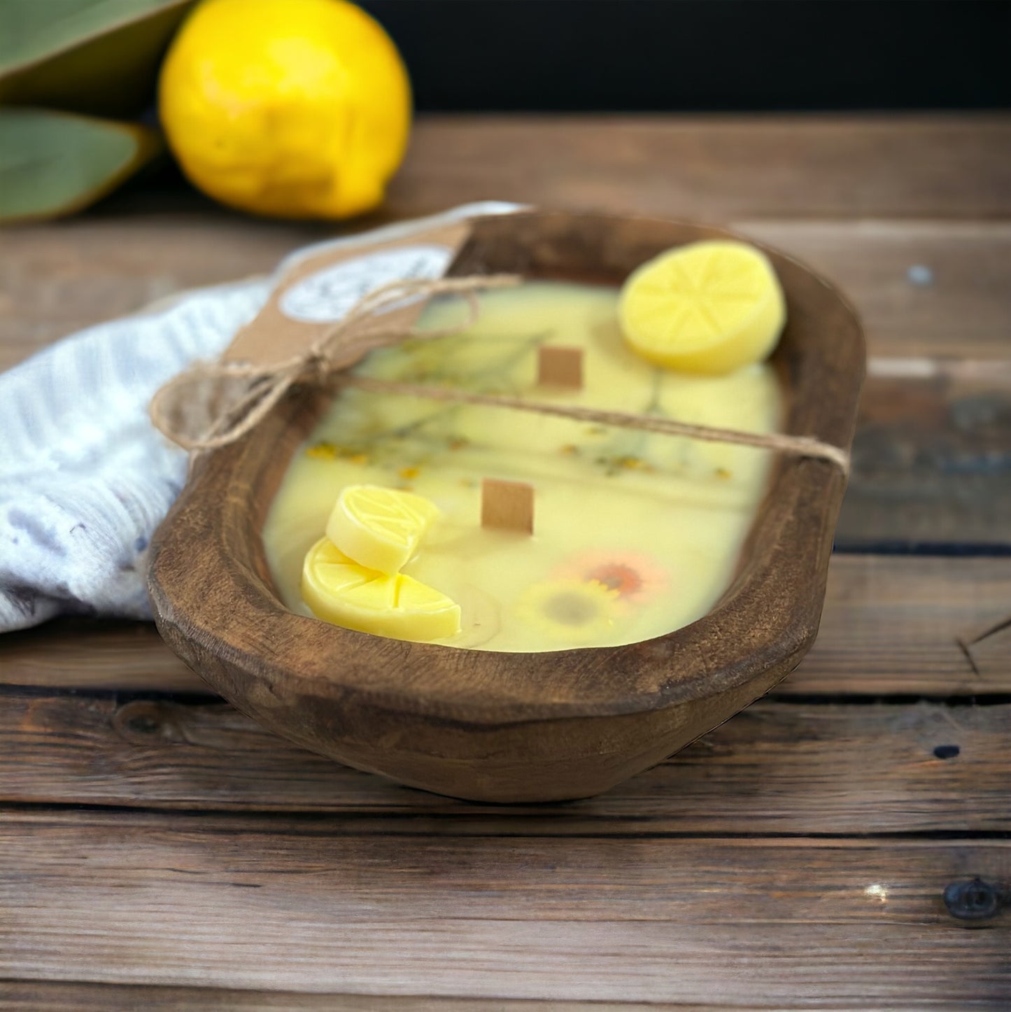 Botanical Dough Bowl Soy Candle-Lemon Chiffon