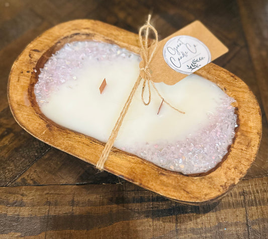 Crystal Dough Bowl Soy Candle- Love-letter