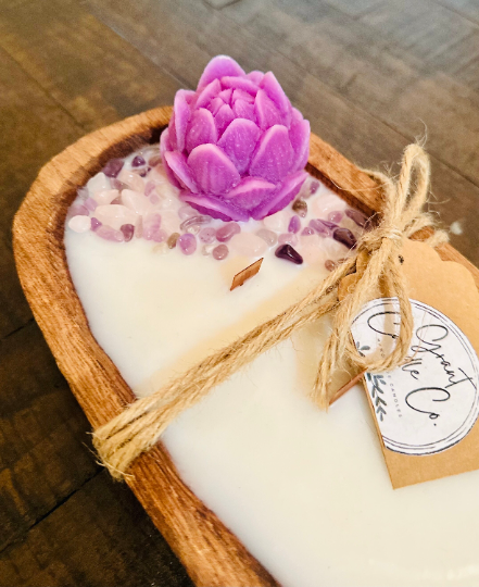 Succulent Dough Bowl Soy Candle- Sweetheart